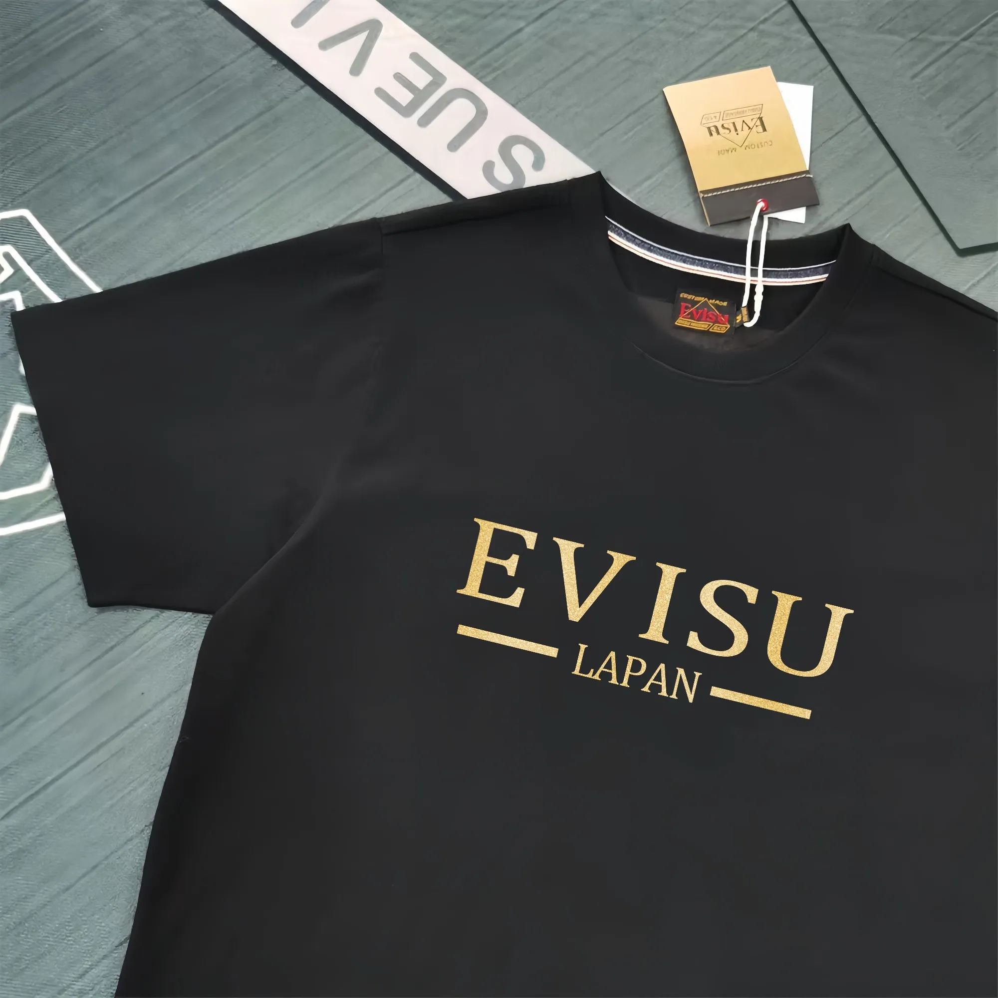 Evisu 2025New Arrival T ⚠ Quality⚠ Same Style T 。 ，Black S-XXL，White S-XXL，Gray M-XXL，Red S-XXL， Red M-XXL